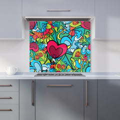 Hippie Psychedelic Pattern Kitchen Splashback
