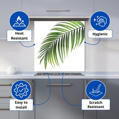Single Palm Leaf Kitchen Splashback