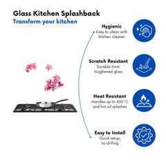 Pink Frangipani Flowers Kitchen Splashback