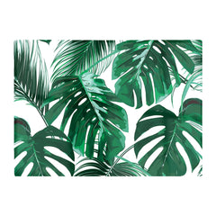 Tropical Jungle Leaf Pattern Glass Chopping Board