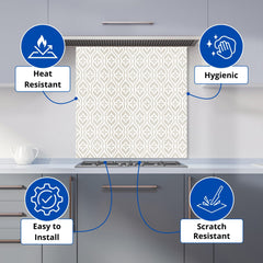 Abstract Ornament Pattern Kitchen Splashback