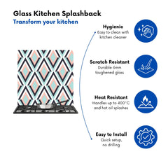 Zig Zag Abstract Pattern Kitchen Splashback