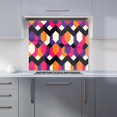 Coloured Abstract Pattern Kitchen Splashback