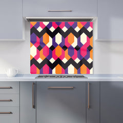 Coloured Abstract Pattern Kitchen Splashback