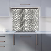 Irregular Sketched Block Textured Kitchen Splashback