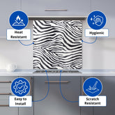Zebra Texture Pattern Kitchen Splashback