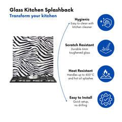 Zebra Texture Pattern Kitchen Splashback