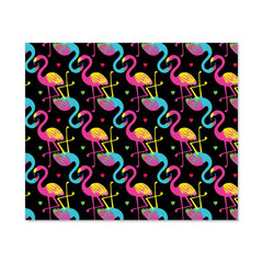 Vivid Flamingo Pattern Kitchen Splashback