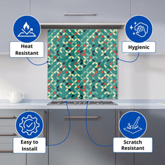 Geometric Pattern Design Kitchen Splashback