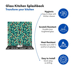 Geometric Pattern Design Kitchen Splashback