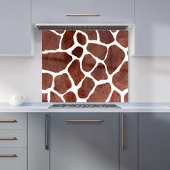 Giraffe Spots Print Kitchen Splashback