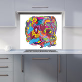 Motley Doodling Love Kitchen Splashback