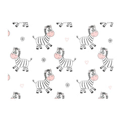 Cute Hand Drawn Zebra Glass Chopping Board