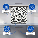 Black Leopard Print Kitchen Splashback