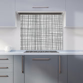 Monochrome Pencil Scribble Kitchen Splashback