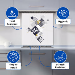 Abstract Botanical Kitchen Splashback