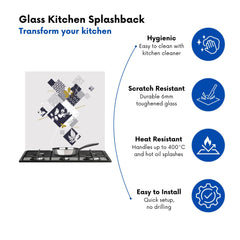 Abstract Botanical Kitchen Splashback