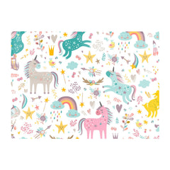 Unicorn And Rainbows Glass Chopping Board