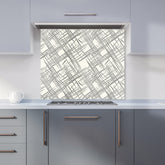 Monochrome Distressted Pattern Kitchen Splashback