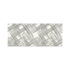 Monochrome Distressted Pattern Glass Bathroom Splashback
