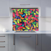 Rainbow Butterflies Kitchen Splashback