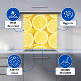 Vibrant Lemons Kitchen Splashback