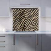 Golden Zebra Print Kitchen Splashback