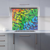 Multicoloured Butterflies Kitchen Splashback