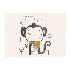 Single Monkey Forest Glass Chopping Board