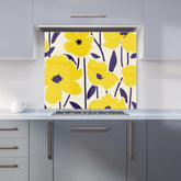 Vintage Tropical Flowers Kitchen Splashback