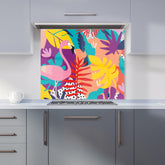Tropical Flamingoes Kitchen Splashback