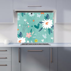 Garden Summer Flowers Kitchen Splashback