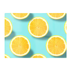 Fresh Lemons Glass Chopping Board