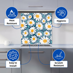 Camomile Flowers Kitchen Splashback