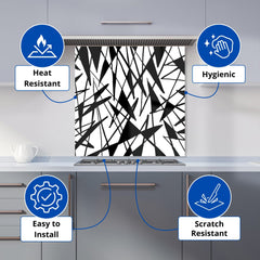 Brush Abstract Pattern Kitchen Splashback