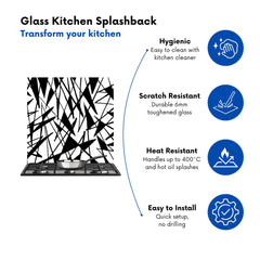 Brush Abstract Pattern Kitchen Splashback