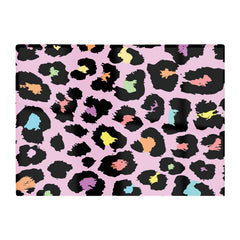 Pink Leopard Print Glass Chopping Board