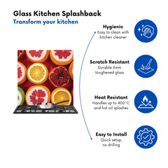 Citrus And Pomegranate Kitchen Splashback