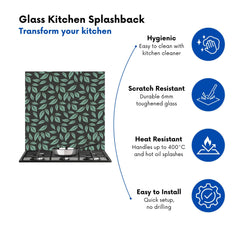 Delicate Leaf Kitchen Splashback