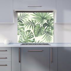 Exotic Palm Leaves Kitchen Splashback
