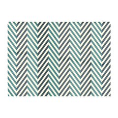 Geometric Herringbone Chevron Blues Glass Chopping Board