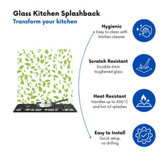 Green Leaves Kitchen Splashback
