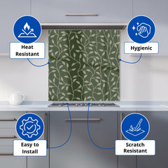 Green Shrub With Leaves Kitchen Splashback