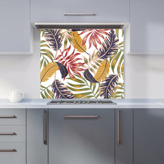 Hawaiian Style Jungle Leaves Kitchen Splashback