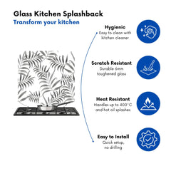 Hawaiian Style Palm Leaves Kitchen Splashback