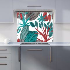 Jungle Exotic Summer Tropical Leaves Kitchen Splashback