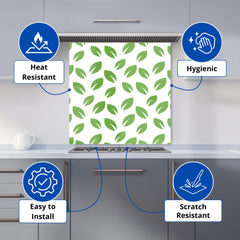 Leaves Pattern Kitchen Splashback
