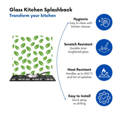 Leaves Pattern Kitchen Splashback