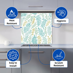 Multicolor Leafs And Branches Kitchen Splashback