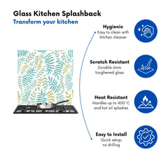 Multicolor Leafs And Branches Kitchen Splashback